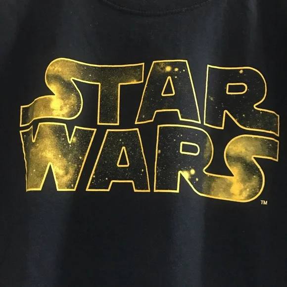 Star Wars Men's Movie Logo T-Shirt Black Size Large - Picture 3 of 4